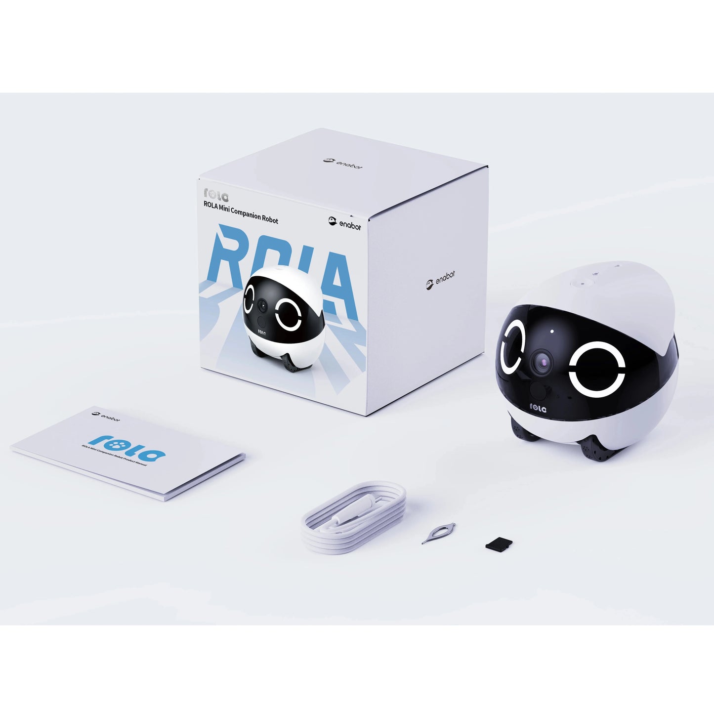 ROLA Mini 2K Wi-Fi Camera Robot with Motion Tracking & 2-Way Audio