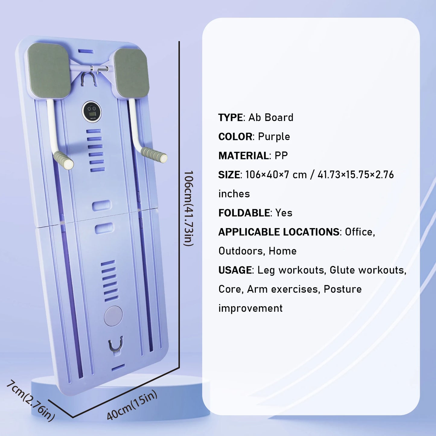 Adjustable Pilates Workout Board | Push-Up + Core Trainer | Ships Fast from USA