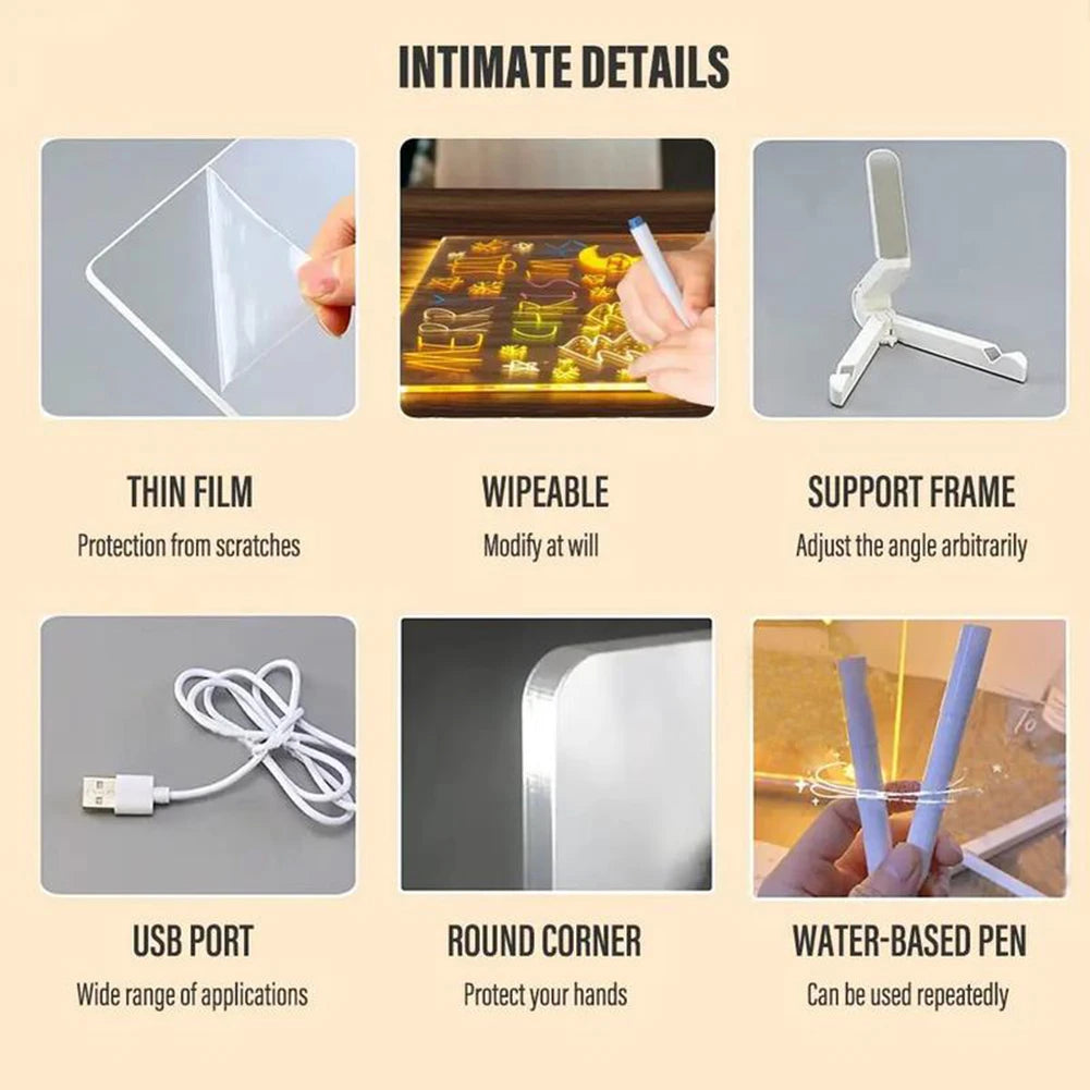 GlowPad™ – LED Message Board (USB Rechargeable)