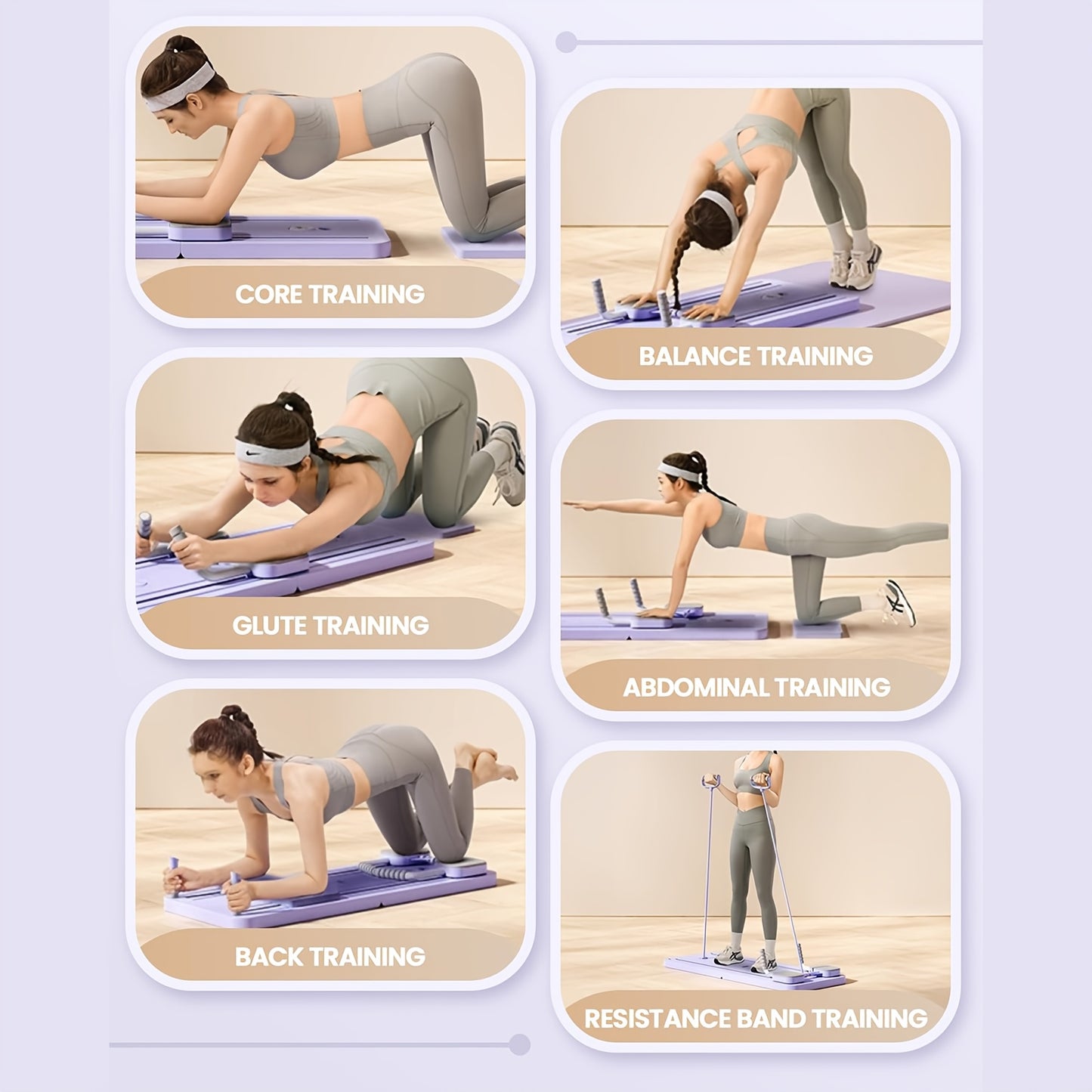 Adjustable Pilates Workout Board | Push-Up + Core Trainer | Ships Fast from USA